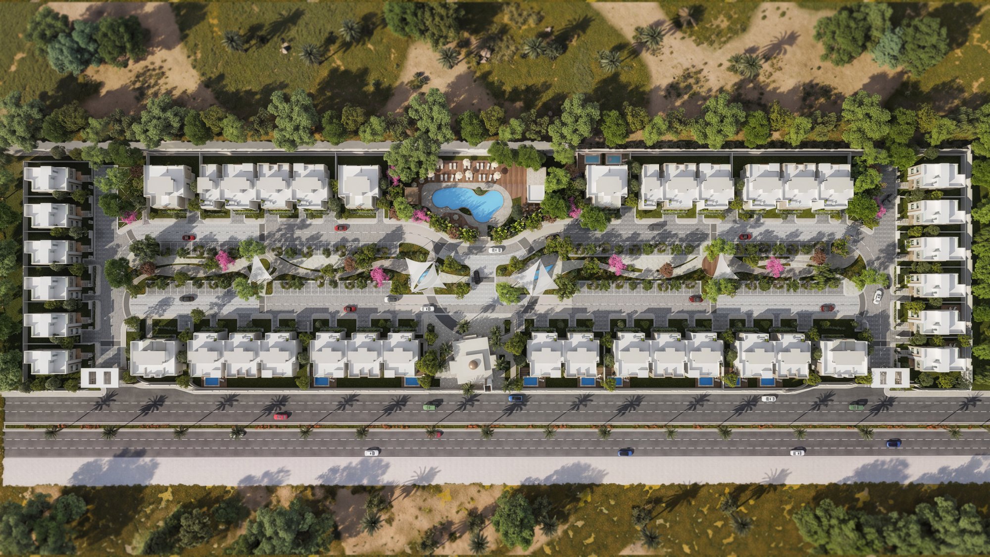Moon Hills 6 master plan — 66 villas on 8 feddans in Basin 15